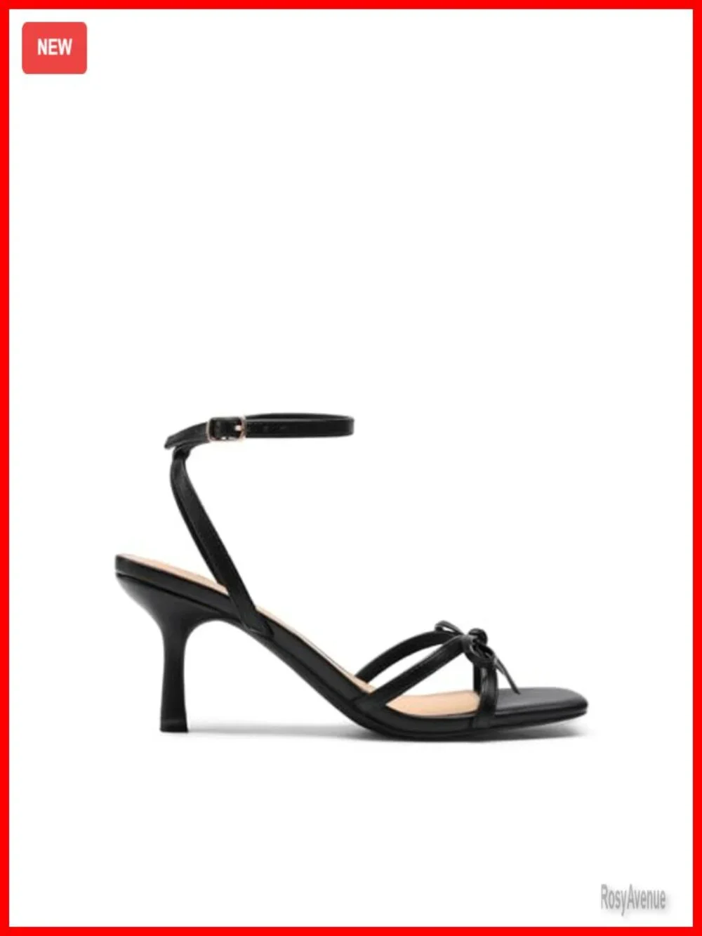 Women's Bow Kitten Heels Square Toe Strappy Sandals Elegant Wedding Guest Heels